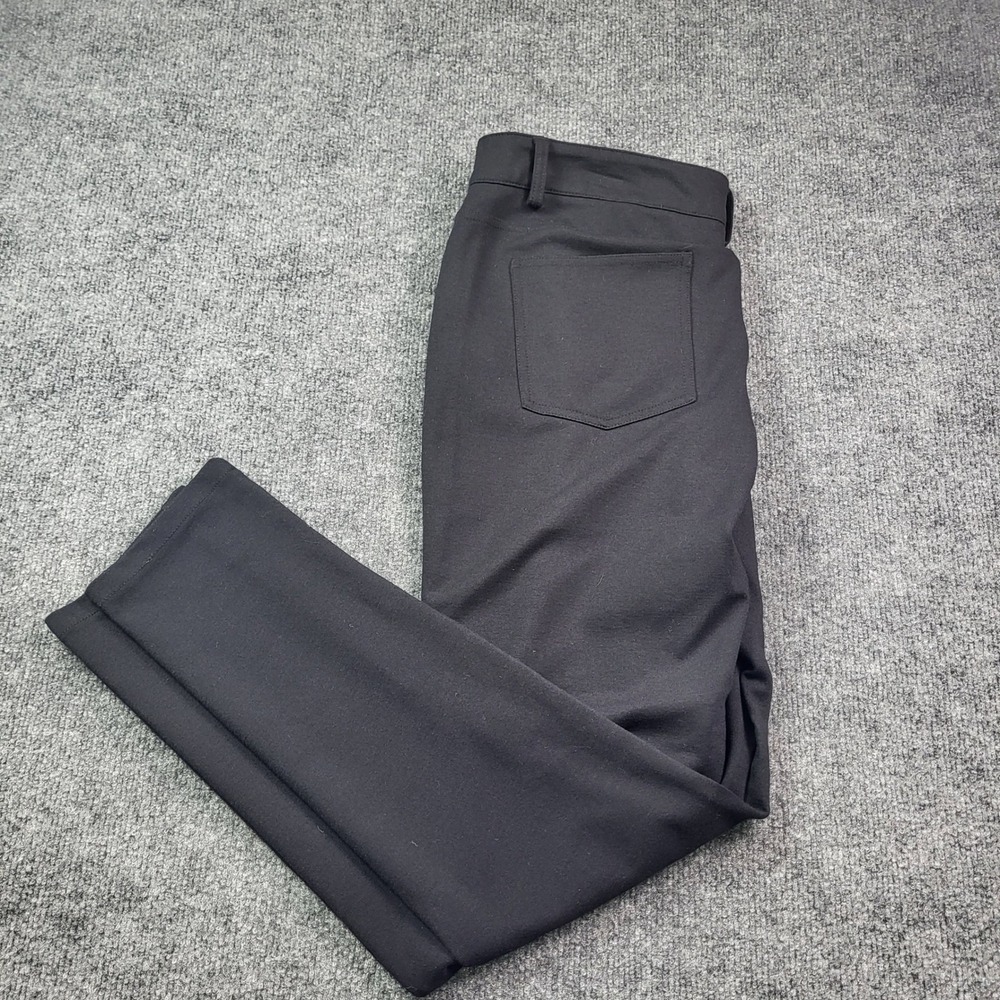 Michael Kors Womens Black Stretch Slim Leg Dress Pants Size 10 Solid Tapered